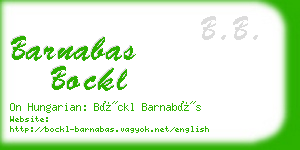 barnabas bockl business card